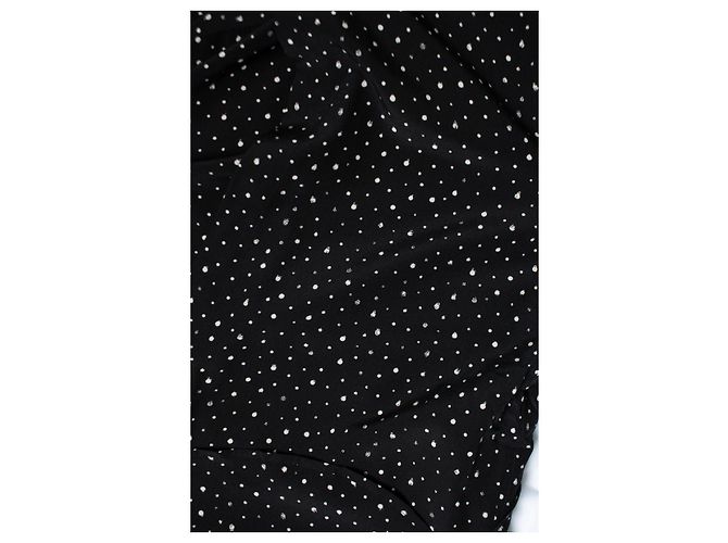 Camicia con schizzi di vernice nera e bianca Saint Laurent 2019 Nero - vista 5