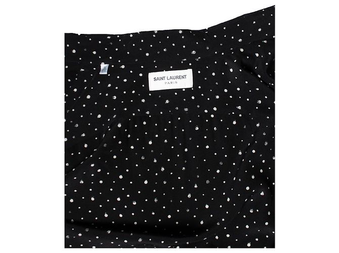 Camicia con schizzi di vernice nera e bianca Saint Laurent 2019 Nero - vista 6