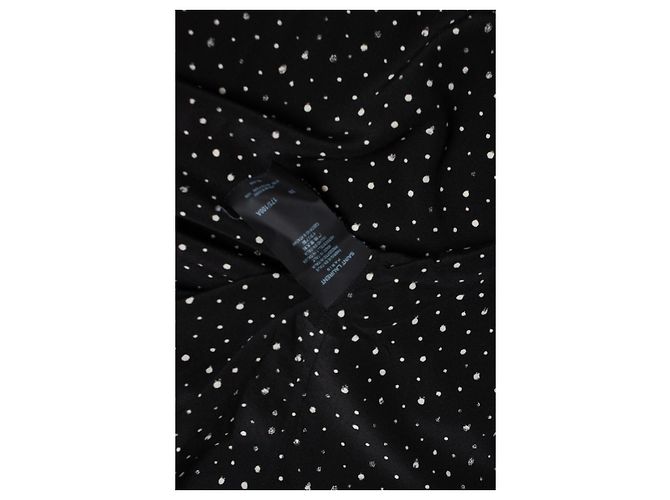 Camicia con schizzi di vernice nera e bianca Saint Laurent 2019 Nero - vista 7