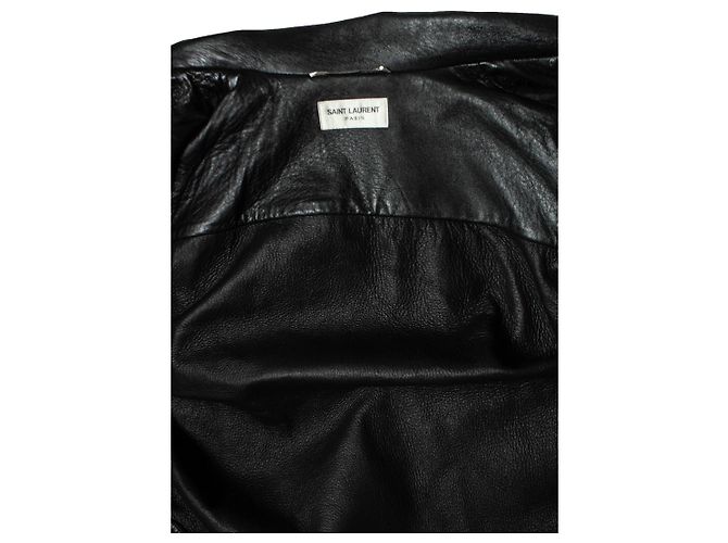 Saint Laurent Lederfransenjacke, 2015 Schwarz - Ansicht 8