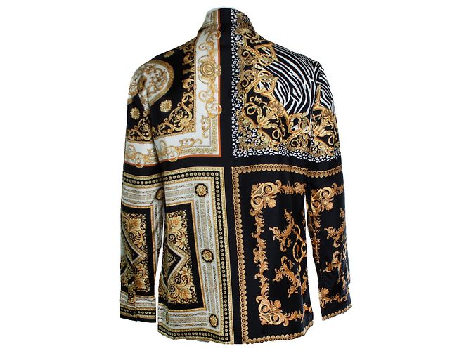 Camicia con stampa barocca Medusa di Versace Multicolore - vista 2