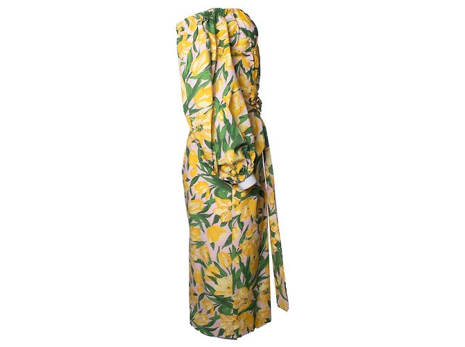 Blumenkleid mit Gürtel von Carolina Herrera Mehrfarben - Ansicht 4
