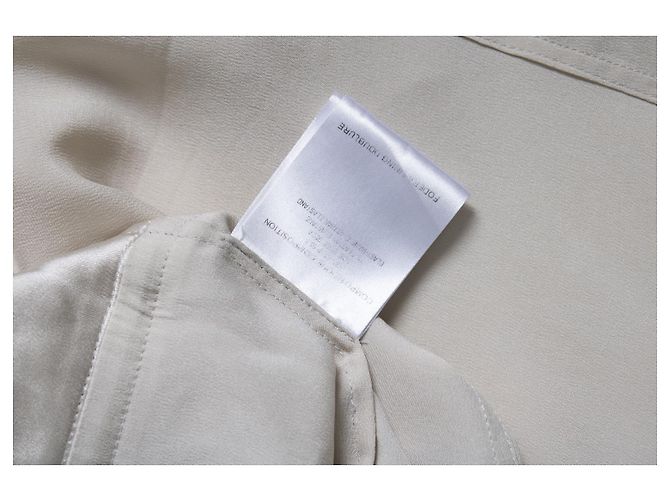 Blusa de seda beige Hysteria de Gucci Castaño - vista 7