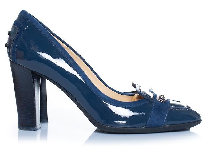 Tod's Tod’s, sapato loafer de couro envernizado Azul - vista 5