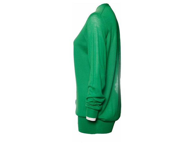 Céline Celine, cardigan aus Apfelgrünem Kaschmir. - Ansicht 4