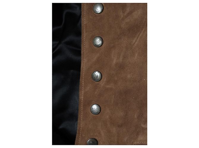 Saint Laurent, Wildleder-Westernjacke in Cognac 2019 Braun - Ansicht 5