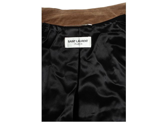 Saint Laurent, Wildleder-Westernjacke in Cognac 2019 Braun - Ansicht 6