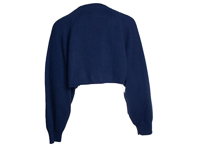 Autre Marque Loulou studio, verkürzter Kaschmirpullover Blau - Ansicht 3
