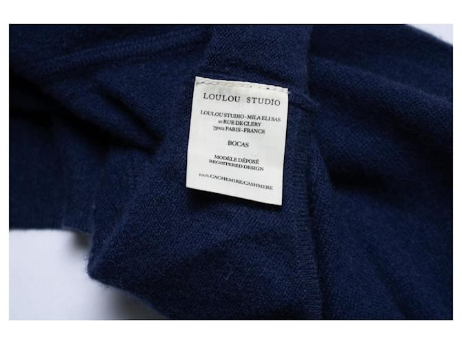 Autre Marque Loulou studio, verkürzter Kaschmirpullover Blau - Ansicht 6