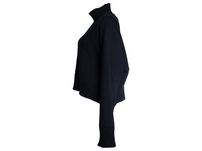 Jil Sander, suéter de cuello alto de punto Negro - vista 2