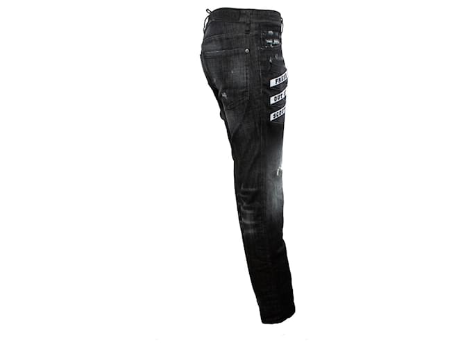 Dsquared2, jeans neri con toppe Nero - vista 2