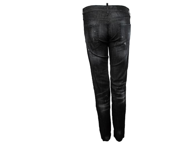 Dsquared2, jeans neri con toppe Nero - vista 3