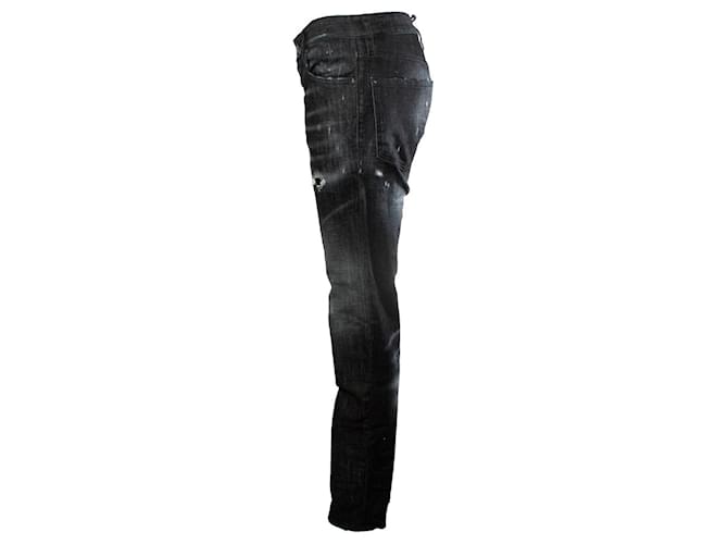 Dsquared2, jeans neri con toppe Nero - vista 4