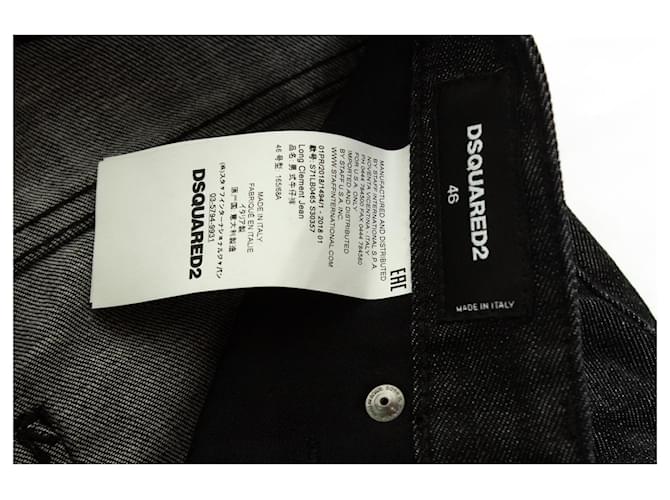 Dsquared2, jeans neri con toppe Nero - vista 6