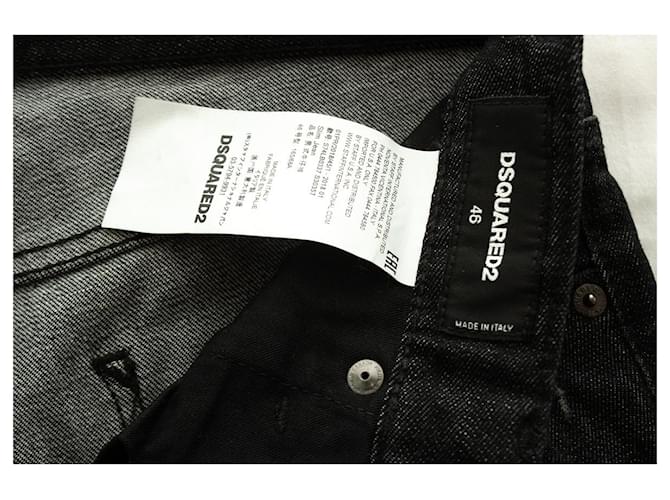 Dsquared2, jeans neri con toppe Nero - vista 7