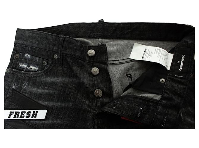 Dsquared2, jeans neri con toppe Nero - vista 8