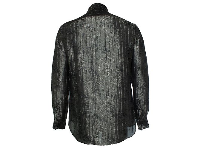 Camicia floreale in jacquard tessuto Saint Laurent 2018 Multicolore - vista 2