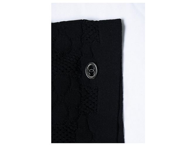 Chanel, schwarzes gehäkeltes Oberteil - Ansicht 5