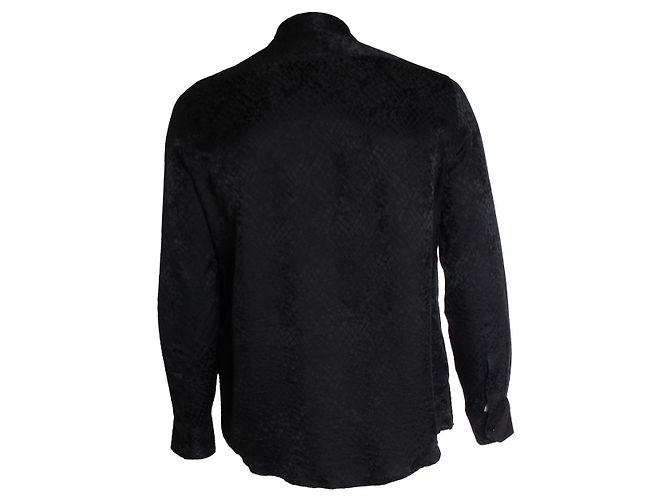 Céline Camicia stampata in lucertola nera di Celine Nero - vista 2