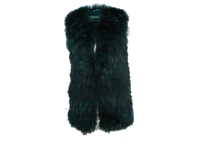 Moncler, chaleco de piel reversible Verde - vista 2