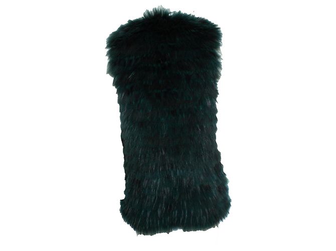 Moncler, chaleco de piel reversible Verde - vista 4