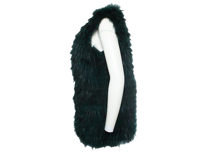 Moncler, chaleco de piel reversible Verde - vista 5