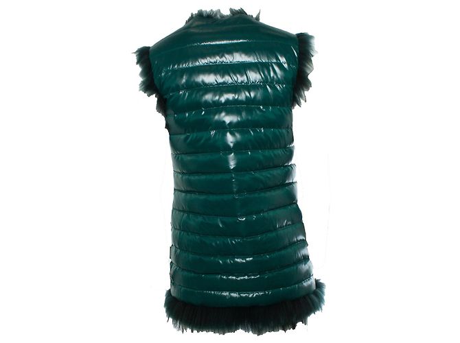 Moncler, chaleco de piel reversible Verde - vista 7