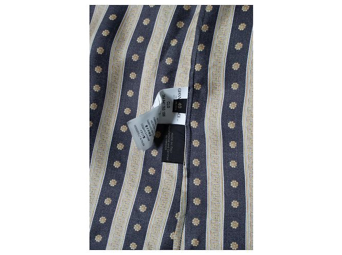 Schwarz-goldenes Greca-Print-Hemd von Versace Mehrfarben - Ansicht 5