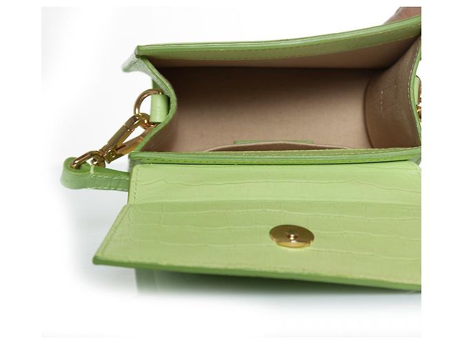 Jacquemus, le chiquito moyen bag in pelle Verde - vista 10