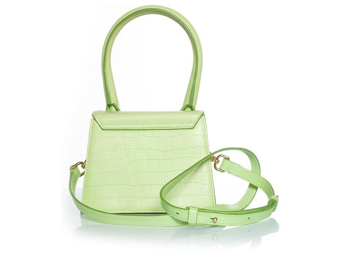 Jacquemus, le chiquito moyen bag in pelle Verde - vista 3