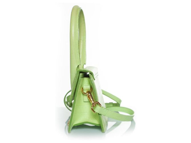 Jacquemus, le chiquito moyen bag in pelle Verde - vista 7