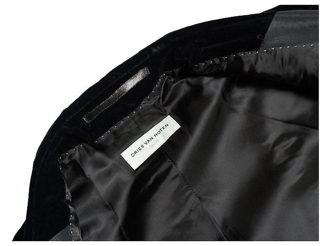 Blazer de terciopelo azul marino de Dries van Noten - vista 5