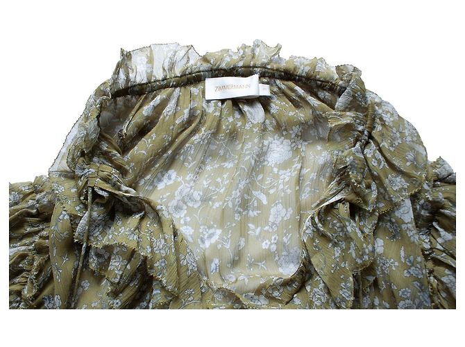 Vestido maxi estampado floral verde Riffle de Zimmermann - vista 8