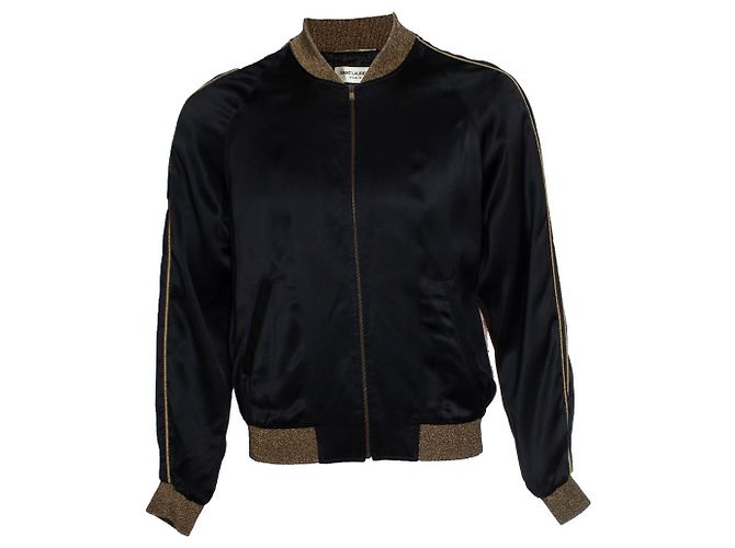 Saint Laurent, Black sequins baby bomber jacket Multiple colors - view 2