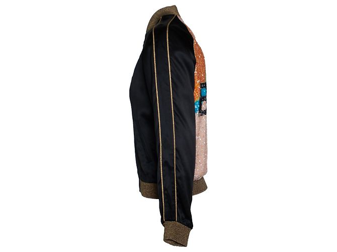 Saint Laurent, Black sequins baby bomber jacket Multiple colors - view 3