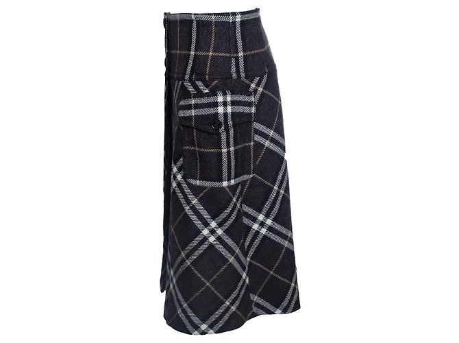 Falda de lana a cuadros Burberry Multicolor - vista 4