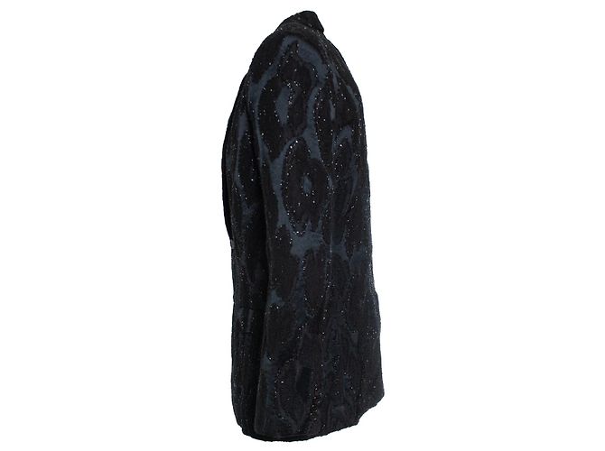 Jacquard-gewebte Blazer mit Perlen von Saint Laurent, 2019 Schwarz - Ansicht 2
