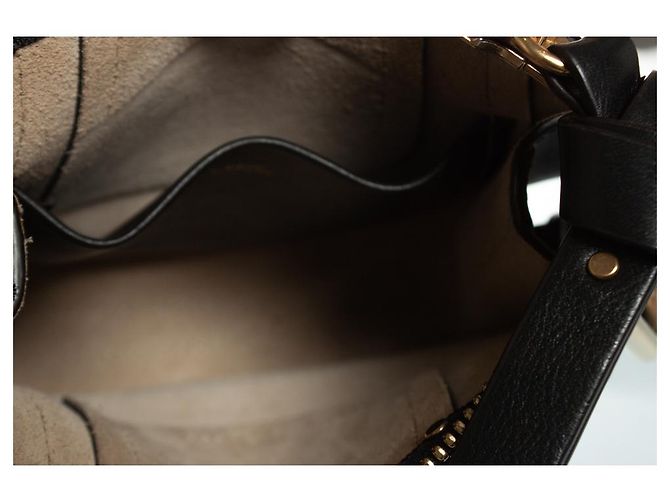 Chloé, Mini borsa hobo Hayley in nero - vista 8