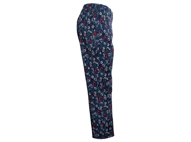 Prada, Pantaloni floreali e a righe in blu Multicolore - vista 2