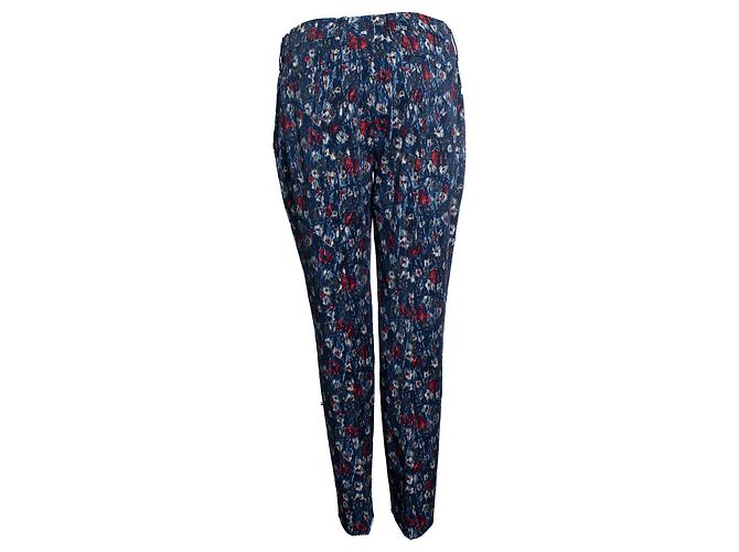 Prada, Pantaloni floreali e a righe in blu Multicolore - vista 3