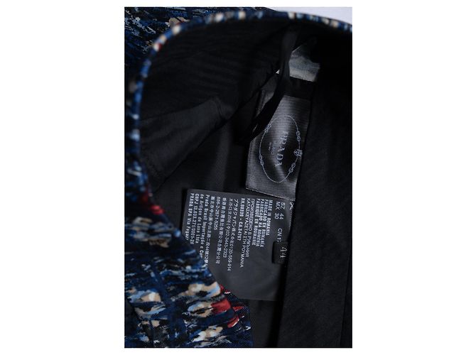 Prada, Pantaloni floreali e a righe in blu Multicolore - vista 6