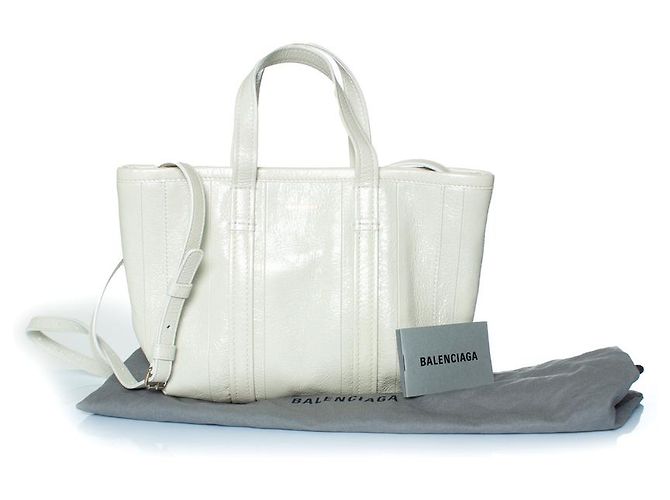 Balenciaga, piccola borsa shopper est-ovest Bianco - vista 3