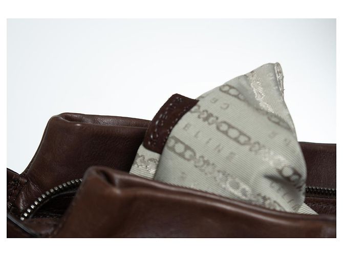 Céline Celine, Borsa in pelle marrone Blossom - vista 10