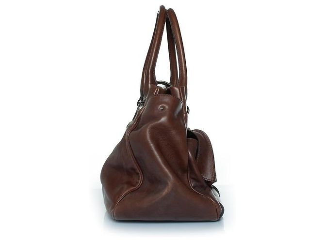 Céline Celine, Borsa in pelle marrone Blossom - vista 5