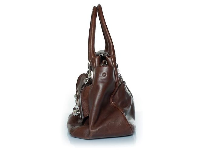 Céline Celine, Borsa in pelle marrone Blossom - vista 6