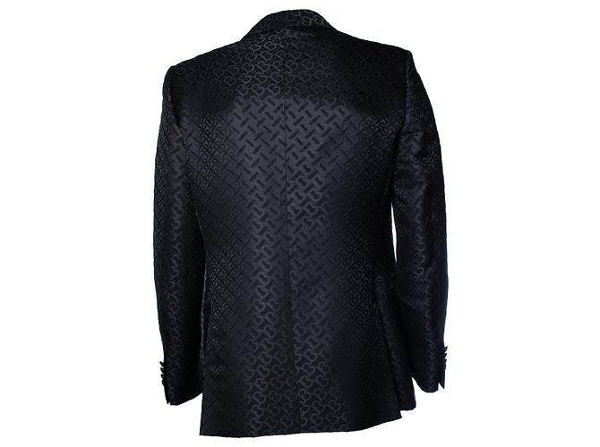 Schwarzer Blazer mit B-Druck von Burberry - Ansicht 3
