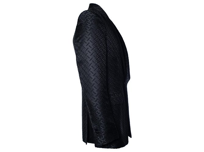 Schwarzer Blazer mit B-Druck von Burberry - Ansicht 4