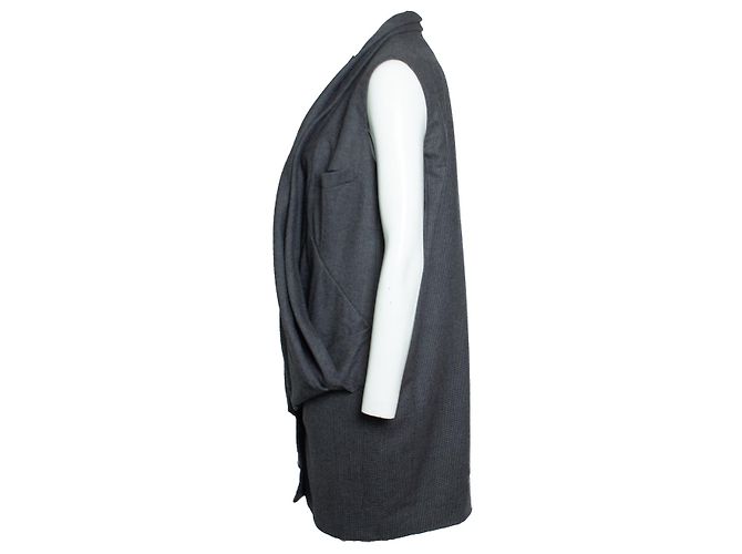 Stella Mc Cartney Chaqueta de lana drapeada Stella McCartney Gris - vista 2