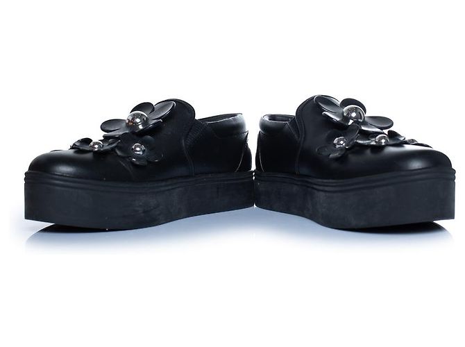 Marc Jacobs, florale Slipper-Sneaker in Schwarz - Ansicht 6