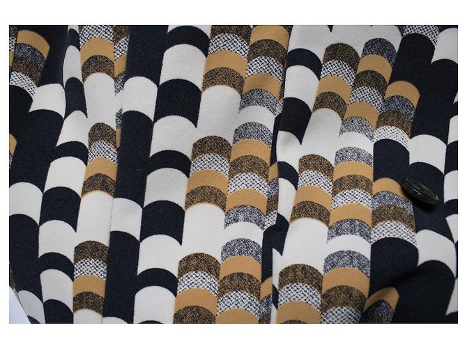 Cappotto afghano corto giallo e nero Prada F/W 2014 Multicolore - vista 9